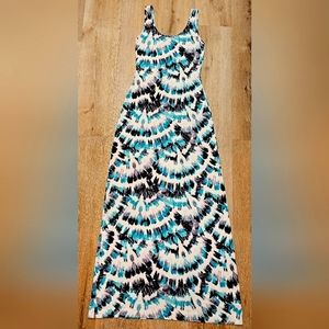 Printed Tie Dye Maxi Dress